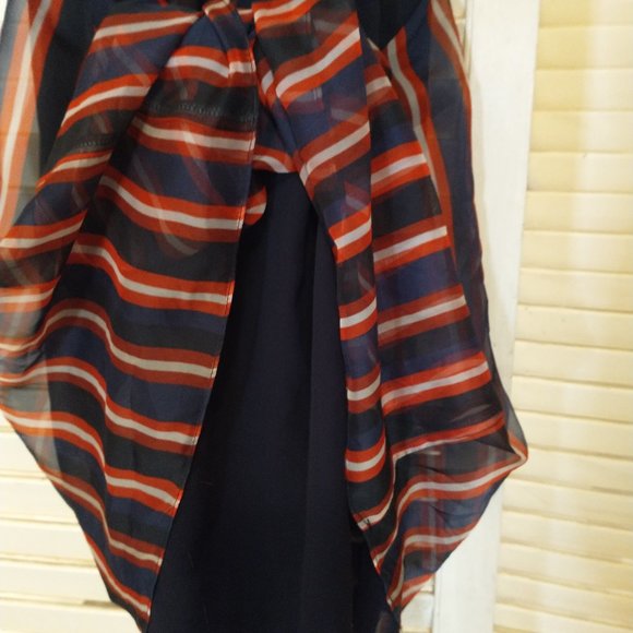 GREAT Zara Basic red whit blue stripe sleeveless top sz XS crisscross ba… - Picture 3 of 5